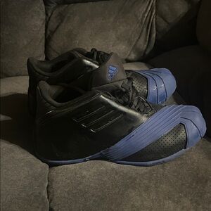 Adidas Men's Black and Navy Athletic Shoes